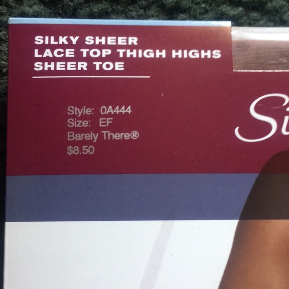 2 pf New Old Stock Hanes Silk Reflection Thigh High sheer toe sz EF - Picture 5 of 9